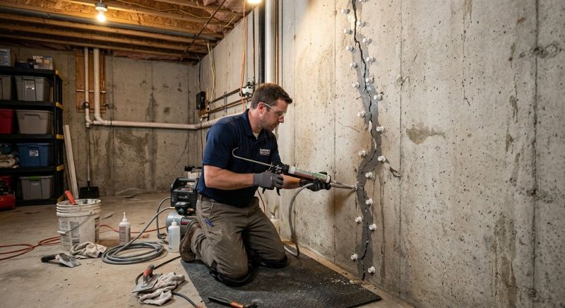 Basement Crack Repair in Collegeville, PA