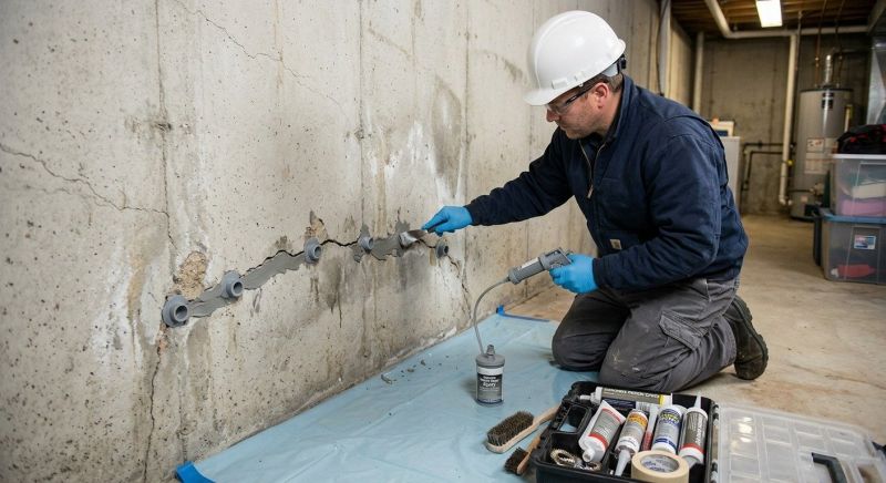 Basement Crack Repair in Collegeville, PA