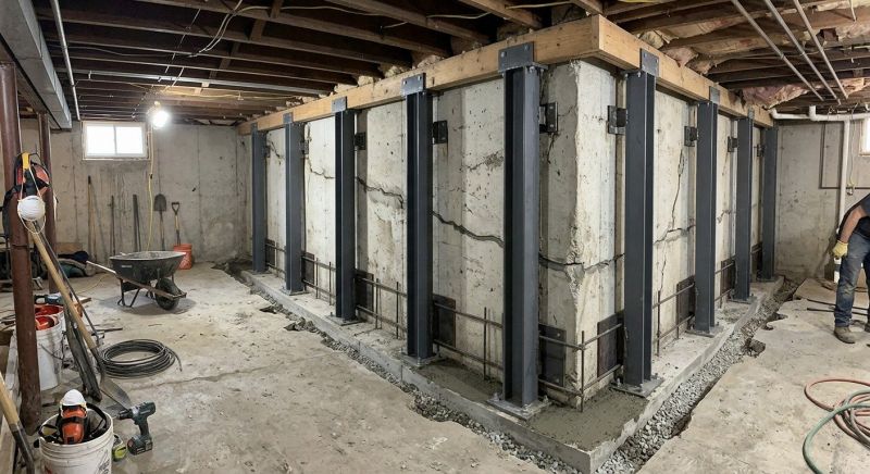 Basement Stabilization in Collegeville, PA