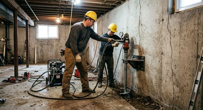 Basement Stabilization in Collegeville, PA