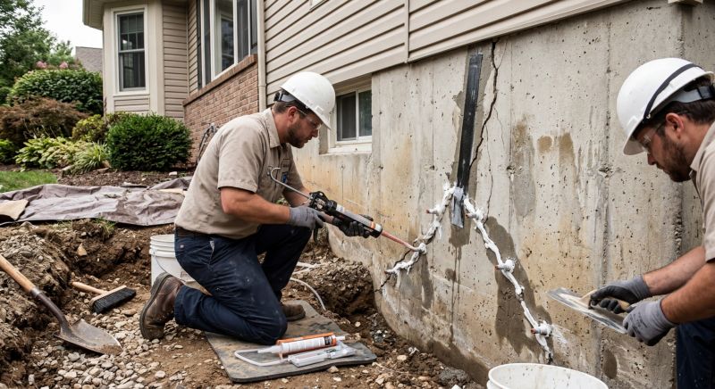 Cracked Foundation Repair in Chester Springs, PA