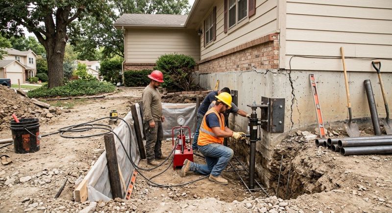 Cracked Foundation Repair in Glen Mills, PA