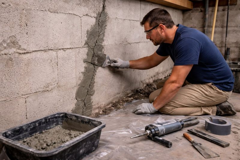 Foundation Crack Repair in Delaware County, PA