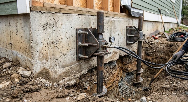 Foundation Pier Leveling in Collegeville, PA