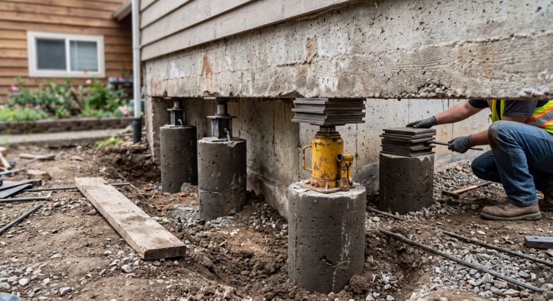Foundation Pier Leveling in Collegeville, PA