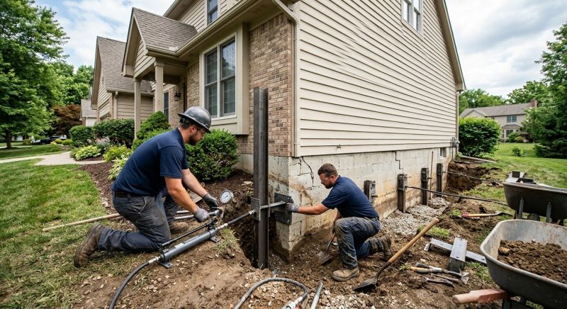 Foundation Pier Repair in Collegeville, PA