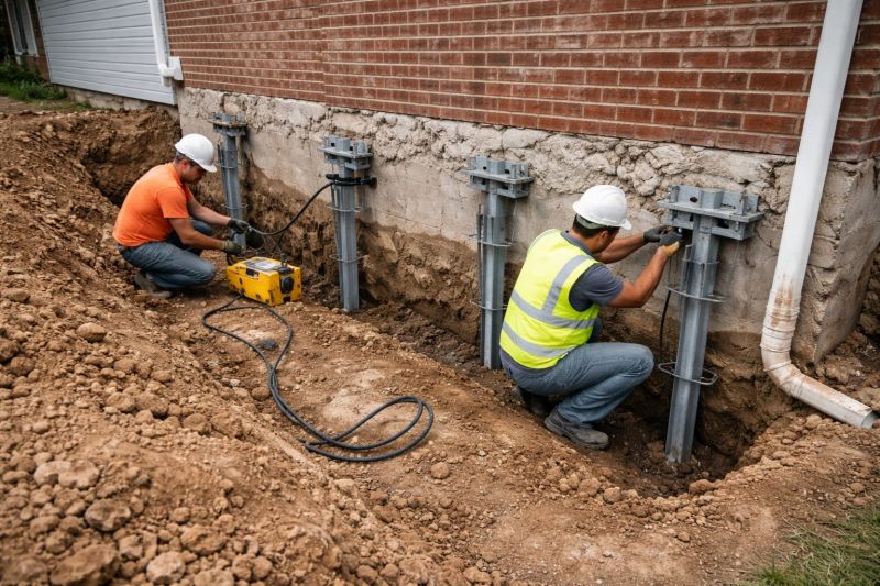 Helical Piers Installation in Collegeville, PA