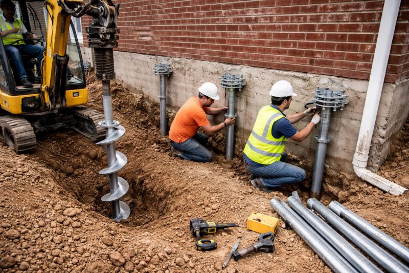 Helical Piers Installation in Collegeville, PA