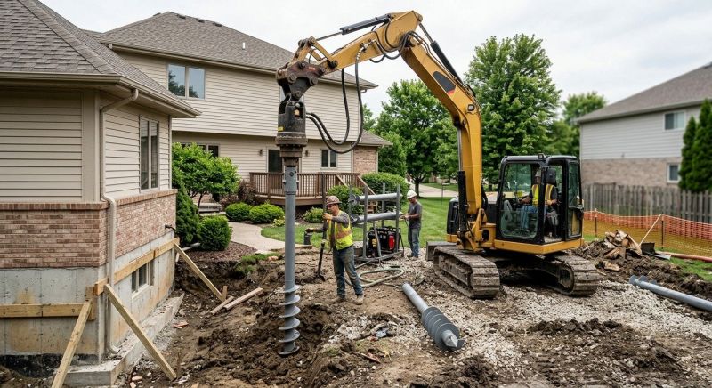Helical Pile Installation in Collegeville, PA