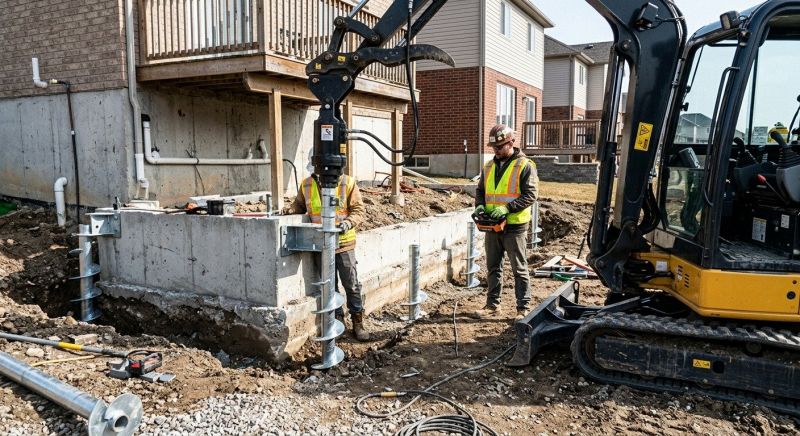 Helical Pile Installation in Collegeville, PA