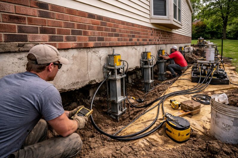 Settling Foundation Service in Lafayette Hill, PA