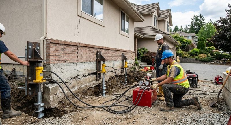 Sinking Foundation Lifting in Collegeville, PA