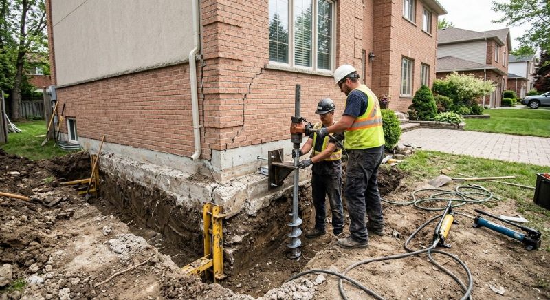 Sinking Foundation Repair in Broomall, PA