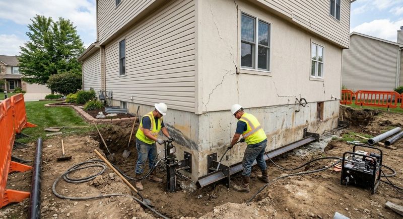 Sinking Foundation Repair in King Of Prussia, PA