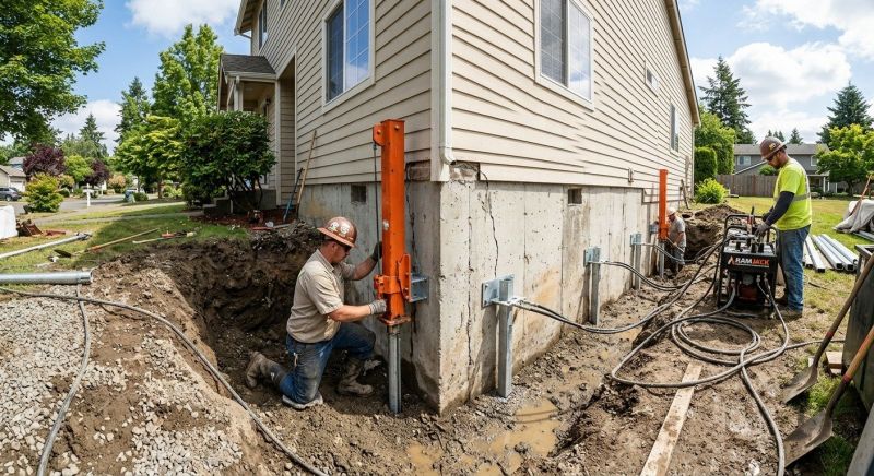 Sinking Foundation Repair in Willow Grove, PA