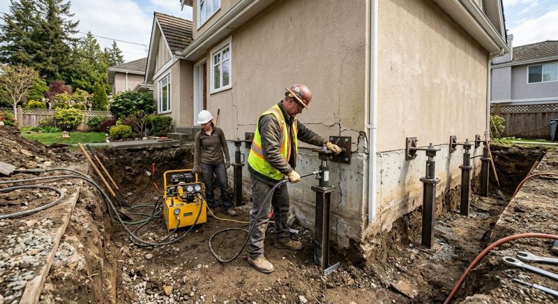 Sinking Foundation Repair in Macungie, PA
